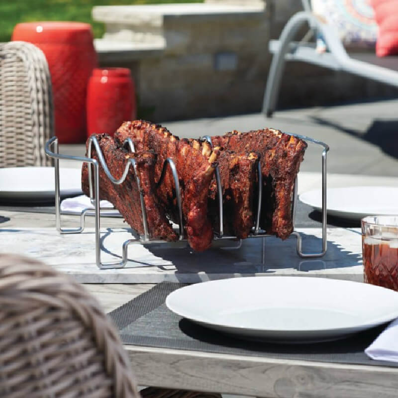 Napoleon Meat Lovers BBQ Starter Kit | Rib Holder