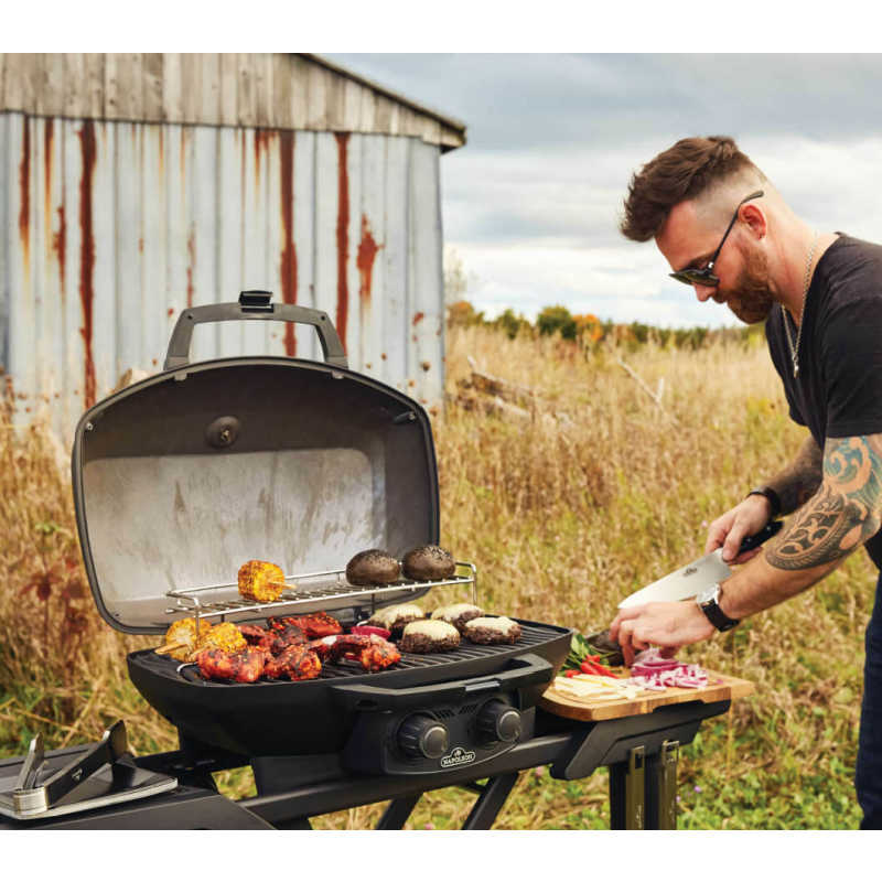 Napoleon Phantom TravelQ Propane Grill | Side Shelves