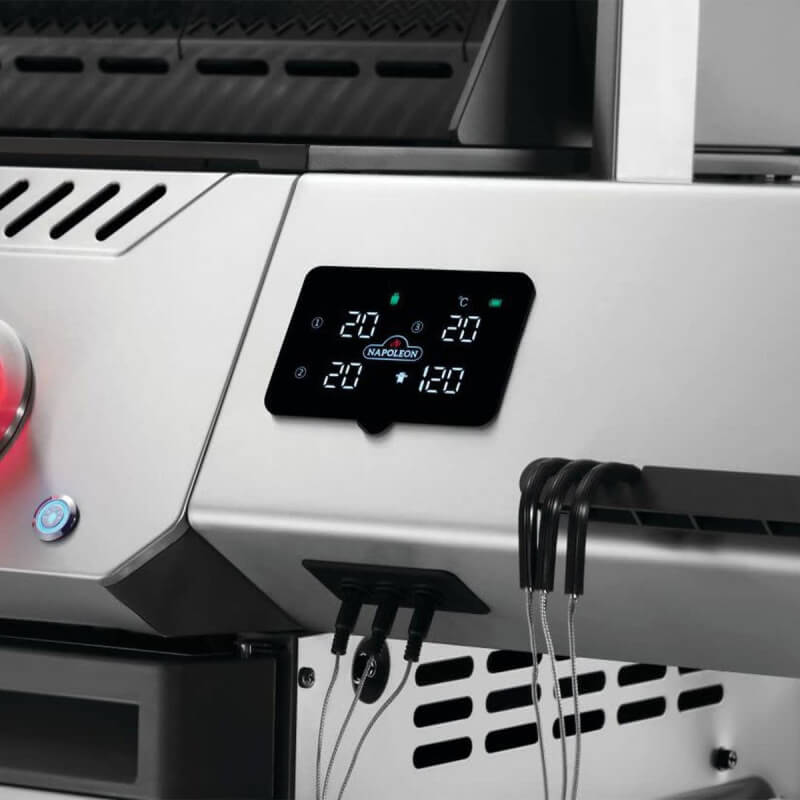 Napoleon Prestige 500 Connected 4-Burner Gas Grill | Meat Probe Temperature Gauge
