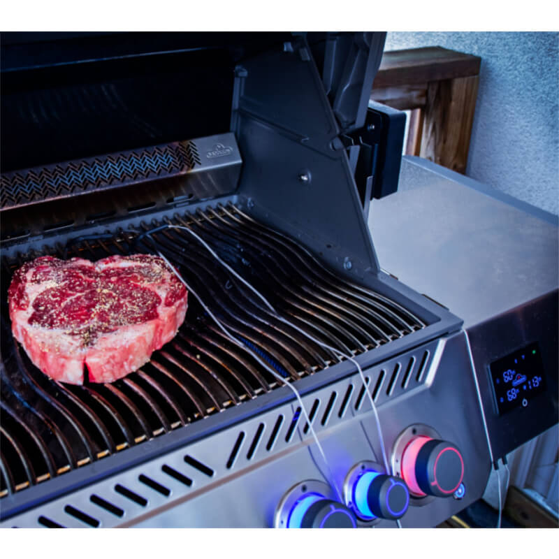 Napoleon Prestige 500 Connected 4-Burner Gas Grill | Shown With Meat Probes