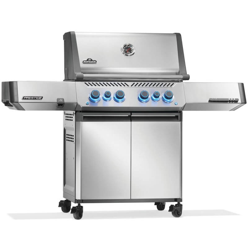 Napoleon Prestige 500 4-Burner Gas Grill | New Side Shelves Design