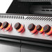 Napoleon Prestige 665 5-Burner Gas Grill | Gas Burner Safety Lights Showing Burner On