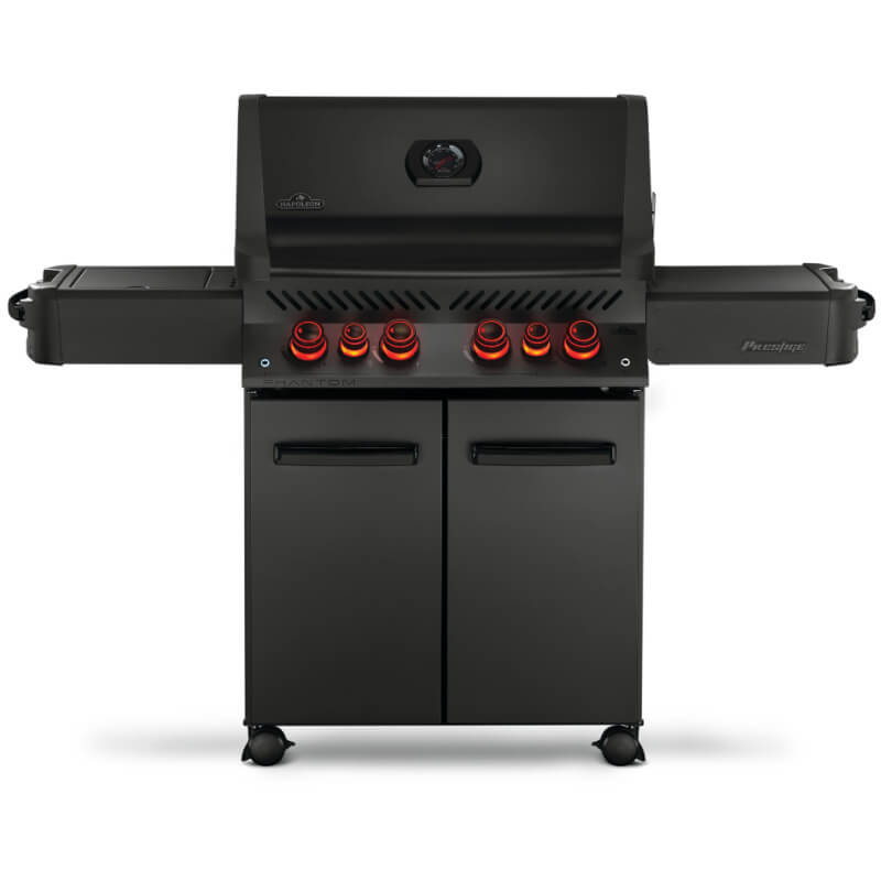Napoleon Prestige Phantom 500 Connected 4-Burner Gas Grill | Red Safety Burner Lights