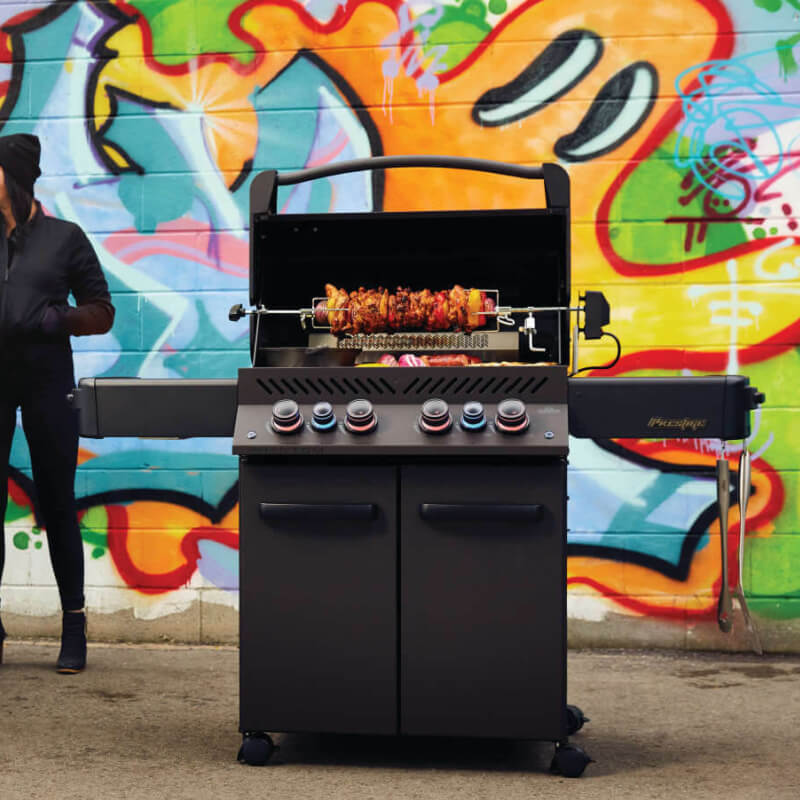 Napoleon Prestige Phantom 500 4-Burner Grill  | Shown with Rotisserie Kit