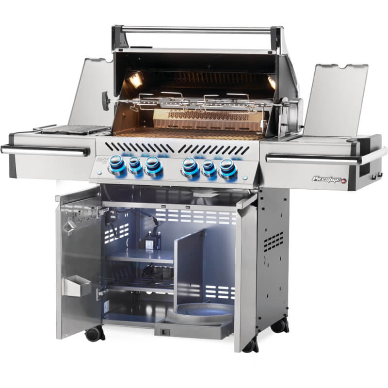 Napoleon Prestige PRO 500 4-Burner Grill | Showing Cart Detail