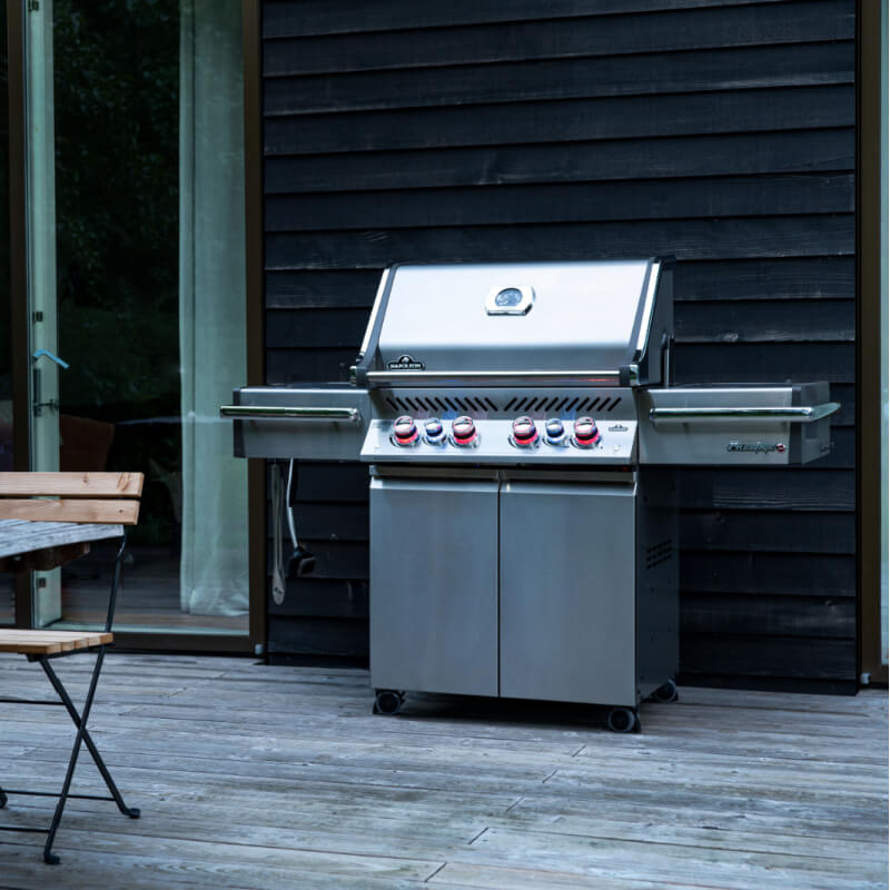 Napoleon Prestige PRO 500 4-Burner Grill | Shown Closed on Patio