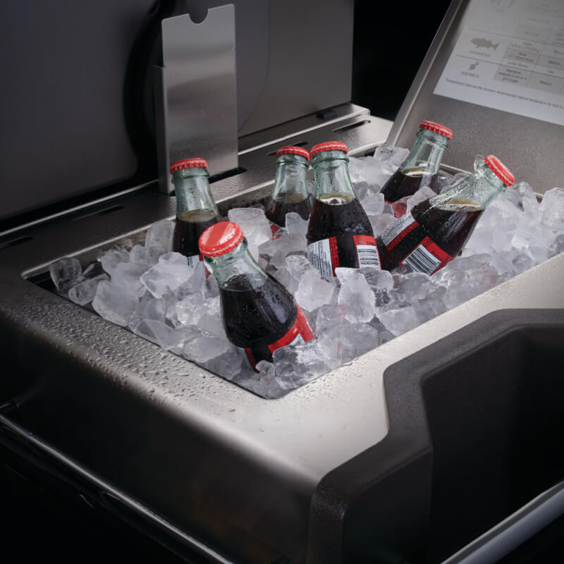 Napoleon Prestige PRO Grill | Shown With Ice Bin Convertible Side Shelf