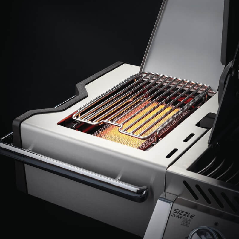 Napoleon Prestige PRO Grill | Infrared Sear Burner Side Shelf