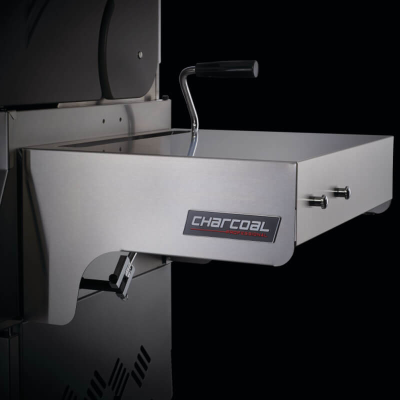 Napoleon Professional Freestanding Charcoal Grill | Fixed Side Shelves