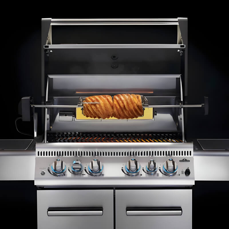 Napoleon Heavy Duty Rotisserie Kit for PRO 500 & Prestige 500 Grill Models | Shown Roasting