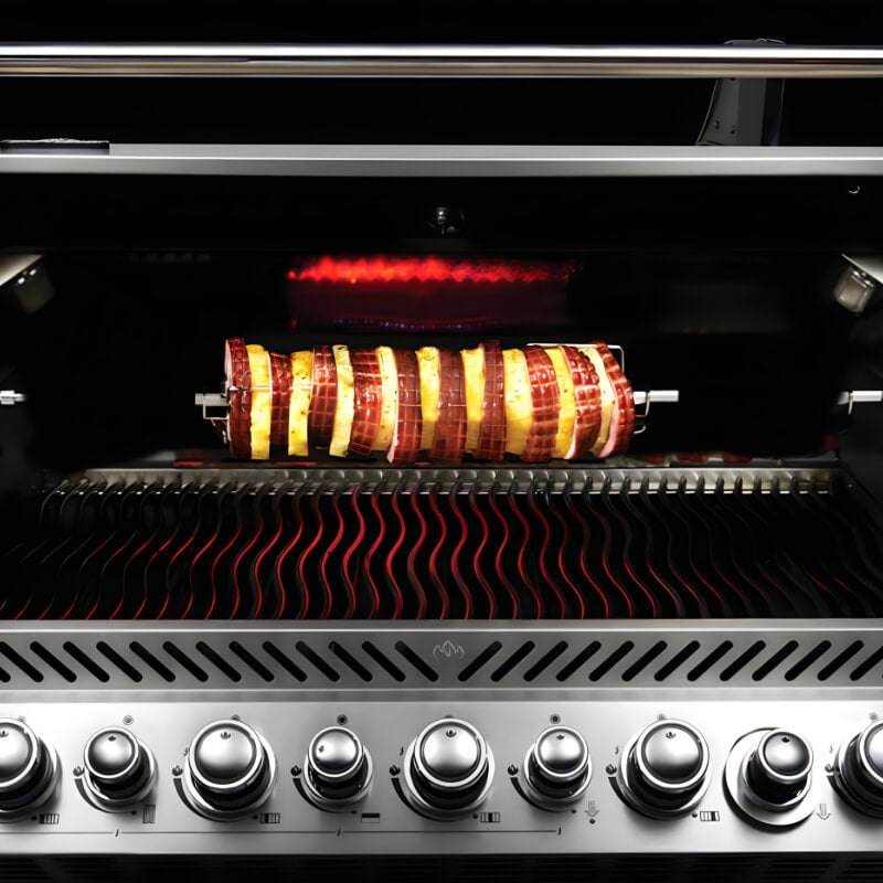 Napoleon Heavy Duty Rotisserie Kit for PRO 500 & Prestige 500 Grill Models | Shown on Grill