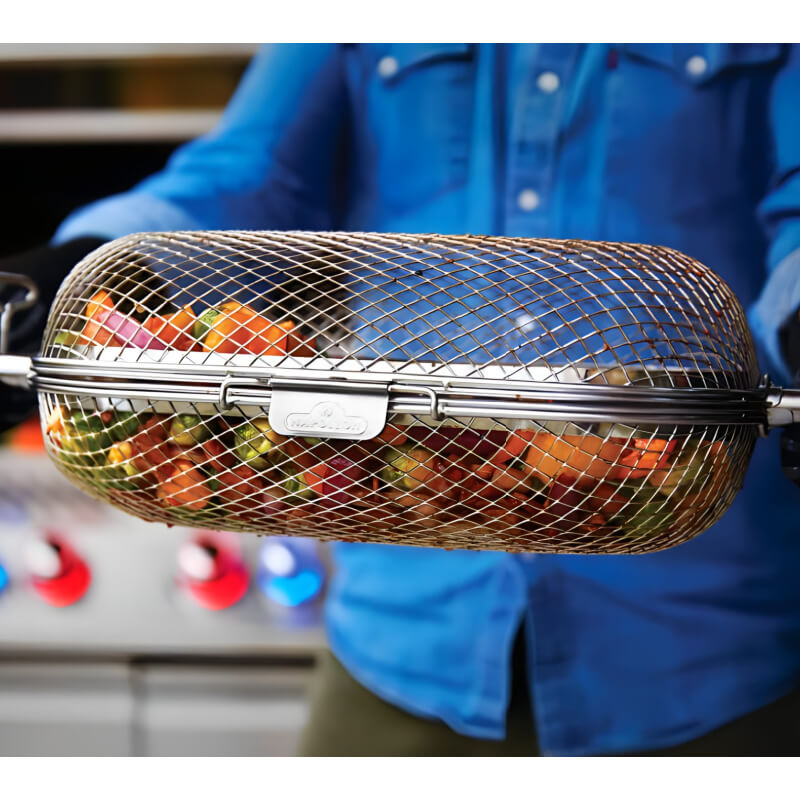 Napoleon Rotisserie Grill Basket | Size Comparison