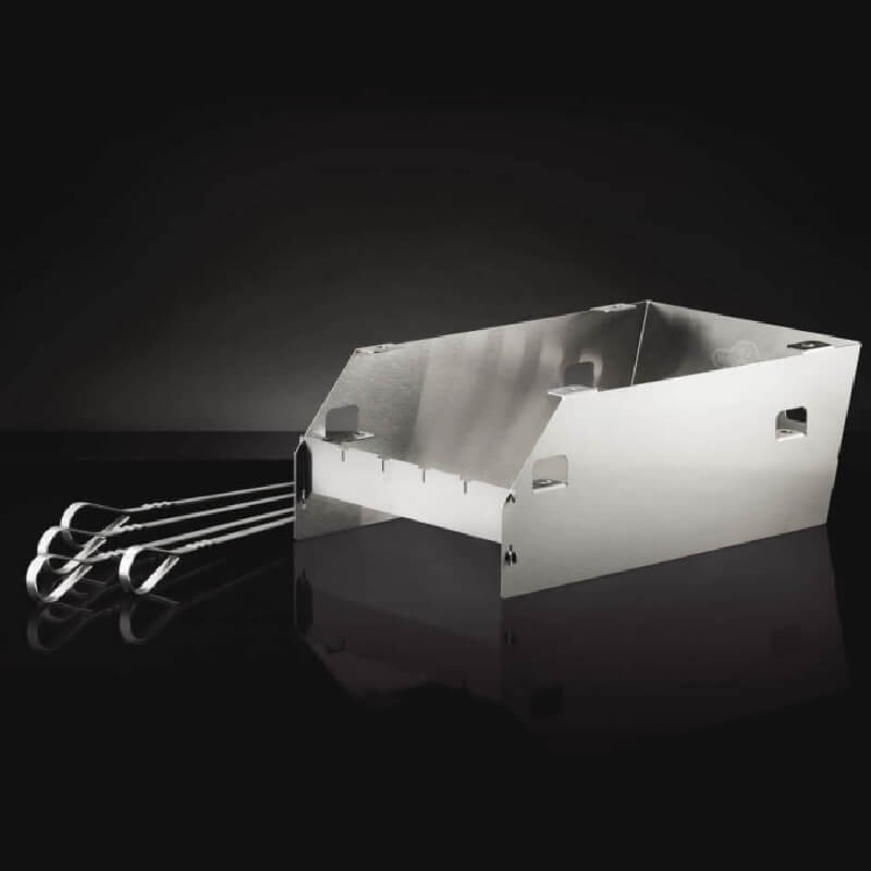 Napoleon Side Burner Windshield with Skewer Rack | Removable Skewers