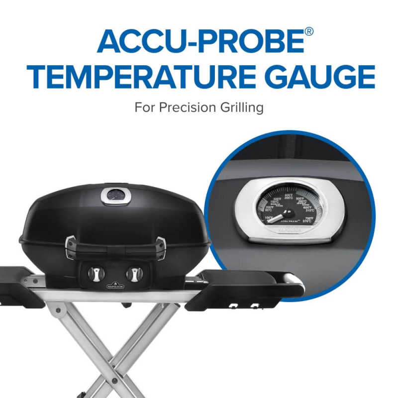 Napoleon TravelQ Pro 285X Portable Grill | Grill Hood Temp Gauge