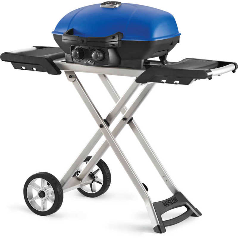 Napoleon TravelQ 285X Portable Gas Grill | Angled View in Blue