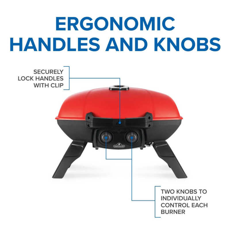 Napoleon TravelQ 285X Portable Propane Gas Grill | Hood Handle