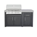 New Castle 62-Inch Grill Island | Summerset Sizzler | Door/Drawer Combo Cabinet