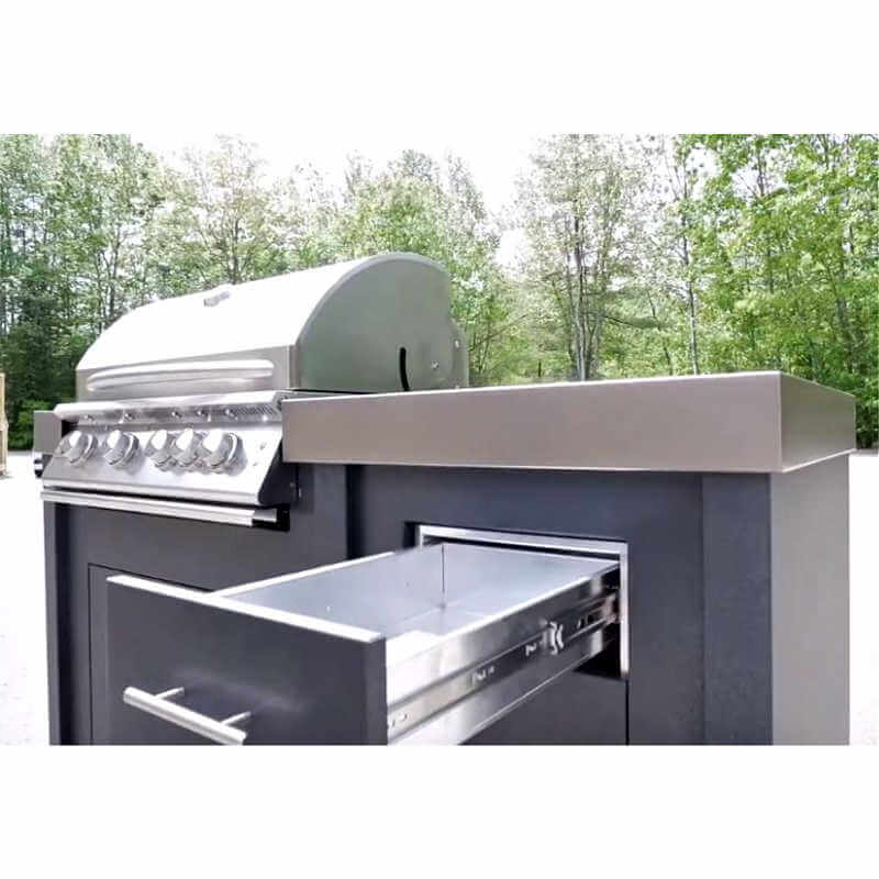 New Castle 62-Inch Grill Island with 32-Inch Summerset Grill - NE6232SMCC