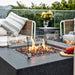 Elementi Manhattan Fire Pit Table with Glass Wind Screen