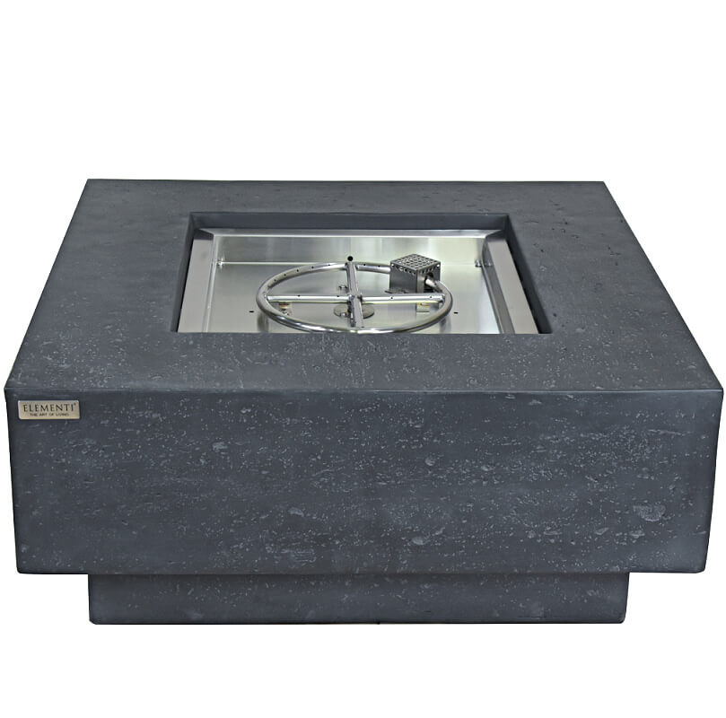 Elementi Manhattan Fire Pit Table with Stainless Steel Burner
