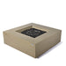 Elementi Plus Uluru Sunlight Yellow Square Concrete Fire Table with durable construction