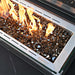 Elementi Plus Valencia Black Marble Porcelain Fire Table with Bronze Fire Glass