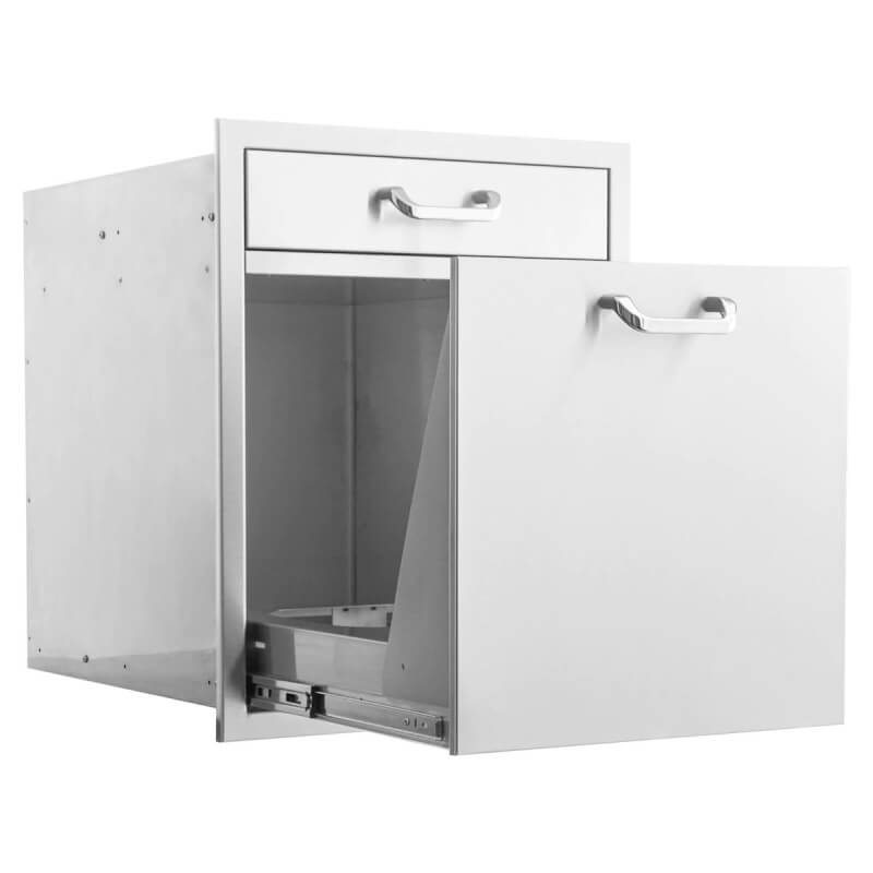 PCM 20-Inch Single Drawer & Trash/Recycling Bin Combo | Propane Tank Holder