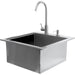 PCM 21-Inch Outdoor Drop-In Bar Sink | Square Deep Basin