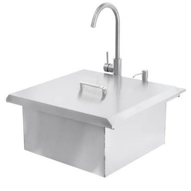 PCM 260 Series 21-Inch Outdoor Rated Drop-In Bar Sink With Hot/Cold Faucet