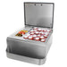 PCM 260 Series 25-Inch Slide-In Ice Bin Cooler With Speed Rail & Condiment Holder - Traditional