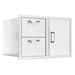 PCM Pcm 32 Inch Door Double Drawer Combo In Stainless | 304-Grade Stainless Steel | Made in USA
