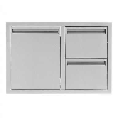 PCM 350 Series 32-Inch Access Door & Double Drawer Combo | 304 Stainless Steel