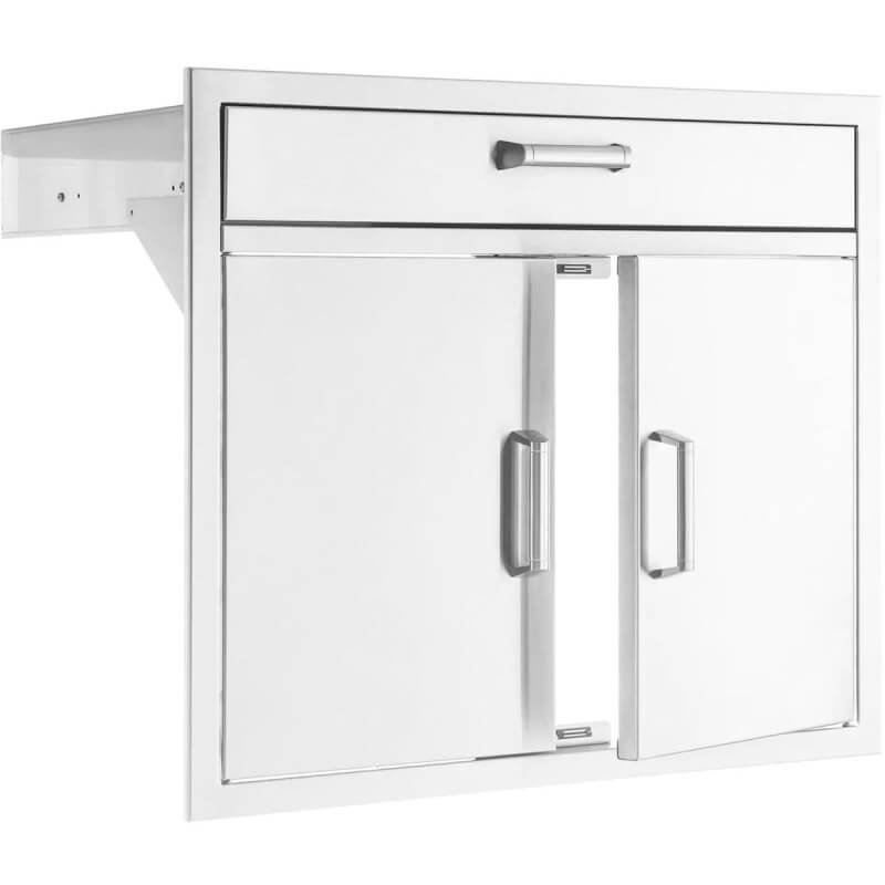 PCM 30-Inch Double Door & Single Drawer Combo | Magnetic Door Latches