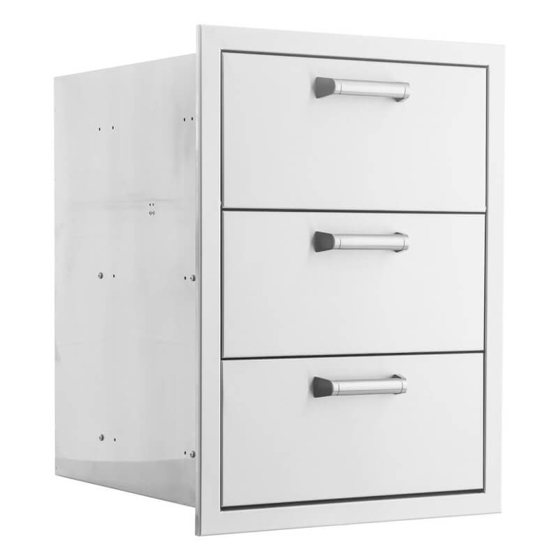 PCM 16-Inch Triple Drawer w/ Paper Towel Holder | Enclosed Drawers