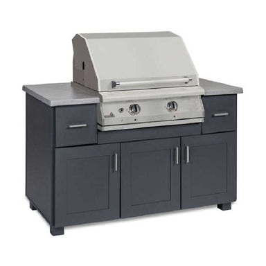 PGS 57-Inch Gensun Modano BBQ Island With Legacy Newport Gourmet 30-Inch Gas Grill