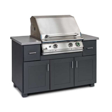 PGS 57-Inch Gensun Modano BBQ Island With Commercial T-Series 30-Inch Gas Grill With Timer