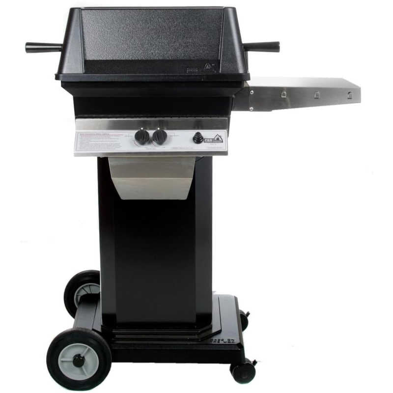PGS A30 Cast Aluminum Gas Grill On Black Portable Pedestal Base