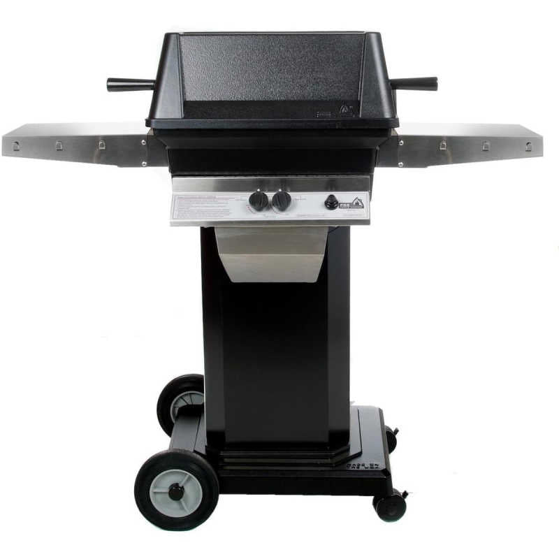 PGS A40 Cast Aluminum Gas Grill On Black Portable Pedestal Base