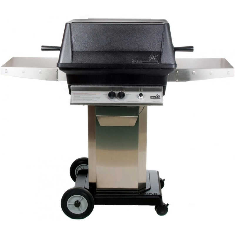 PGS A40 Cast Aluminum Gas Grill On Stainless Steel Portable Pedestal Base