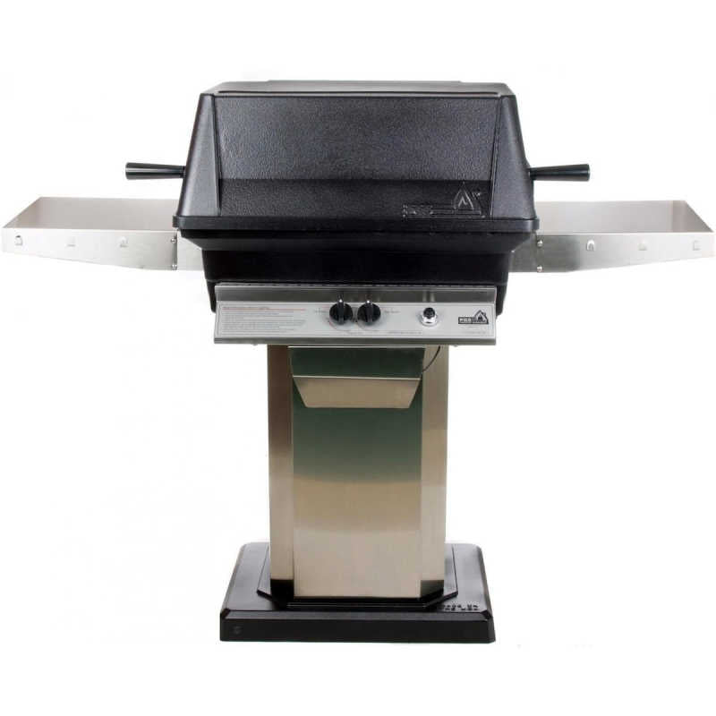 PGS A40 Cast Aluminum Gas Grill On Stainless Steel Patio Base