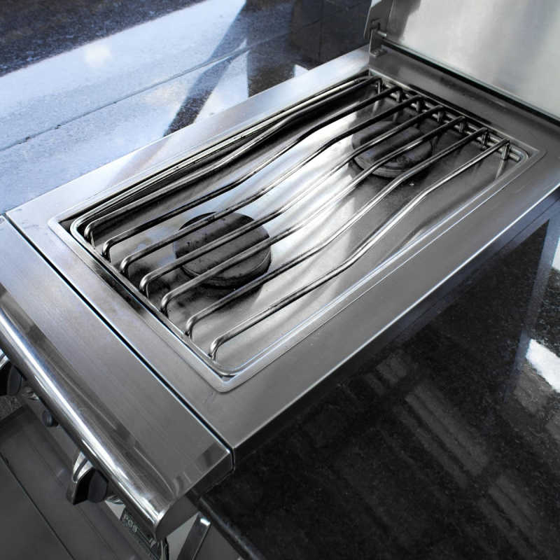 PGS Double Side Burner | Wave Stainless Steel Cooking Grates