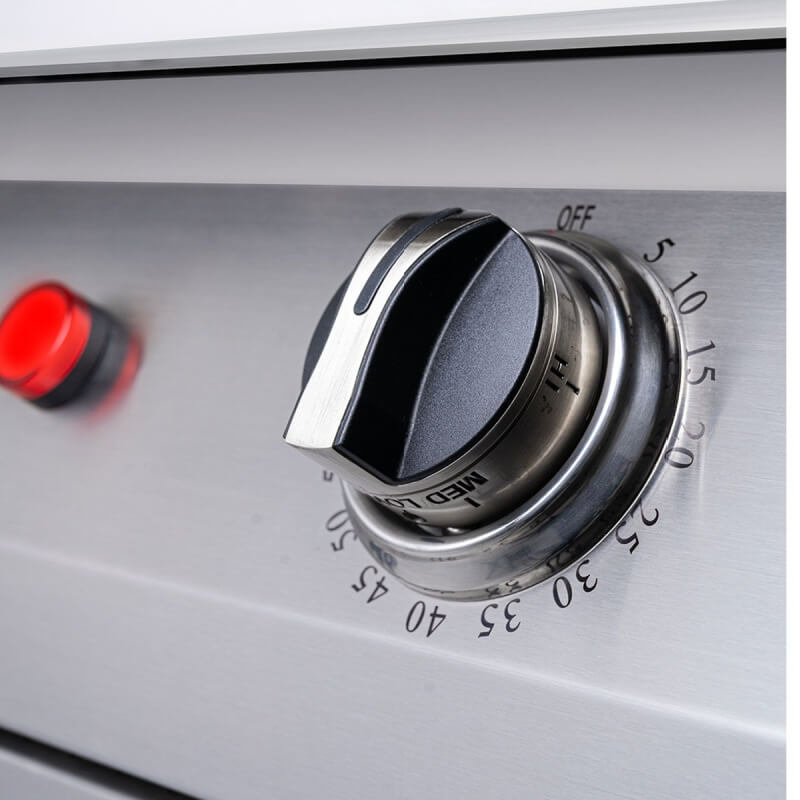 PGS Commercial E-Series 30 Inch Electric Grill on Pedestal | Control Panel Knob