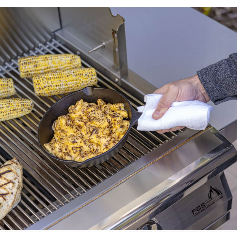 PGS Commercial E-Series 30 Inch Electric Grill on Pedestal | Shown Cooking