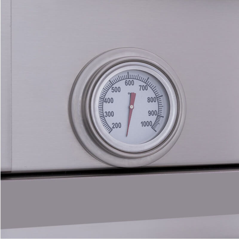 PGS Commercial E-Series 30 Inch Electric Grill on Pedestal | Temperature Gauge