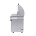 PGS Commercial E-Series 30 Inch Electric Grill on Pedestal | Side View Temp Gauge