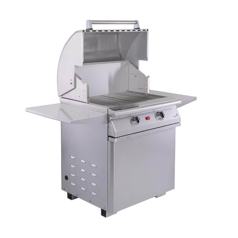 PGS Commercial E-Series 30 Inch Electric Grill on Pedestal | Hood Opened