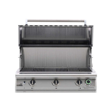PGS T-Series S36T Commercial 39-Inch Built-In Gas Grill With Timer | Hood Opened