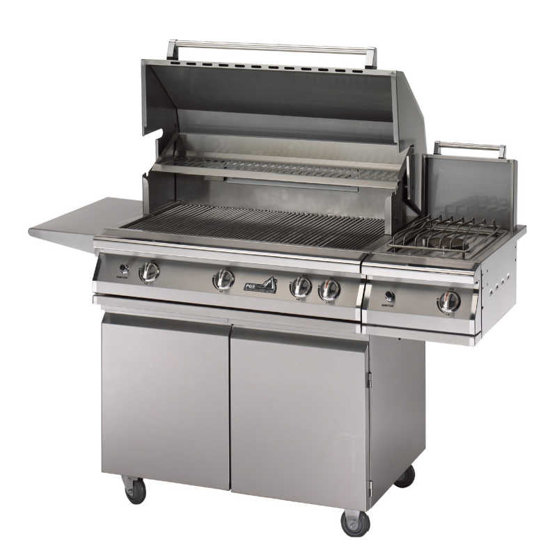 PGS Single Side Burner Mounted on PGS S36 Legacy Grill | Grill Sold Separately