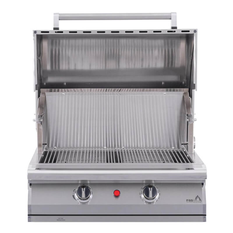 PGS Commercial T-Series 30 Inch Built-In Electric Grill | Hood Opened