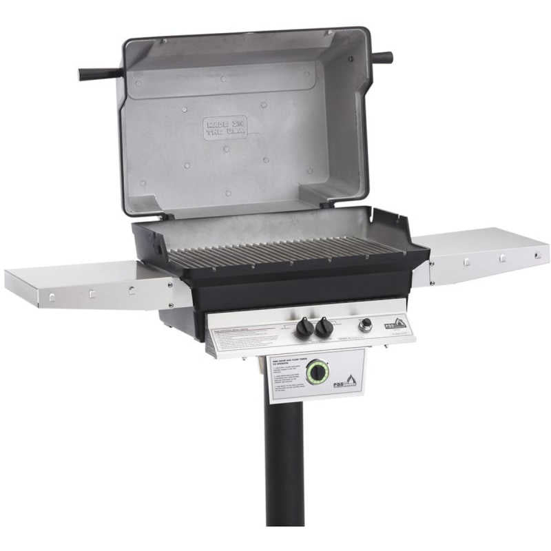 PGS T-Series T40 Commercial Cast Aluminum Gas Grill With Timer On In-Ground Post